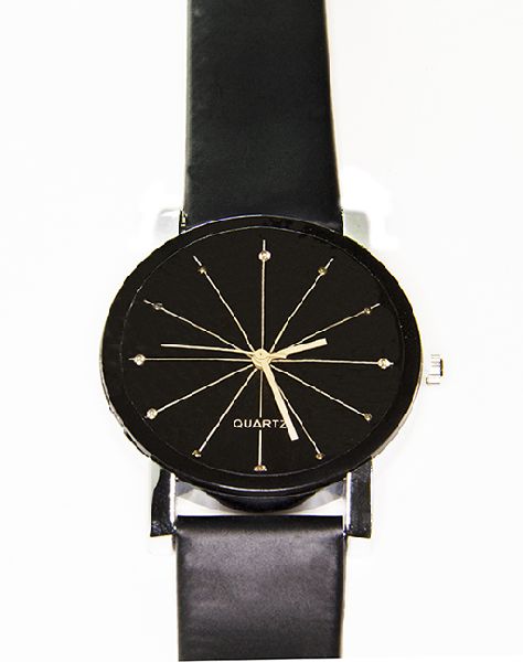 Black Quartz Wrist Watch