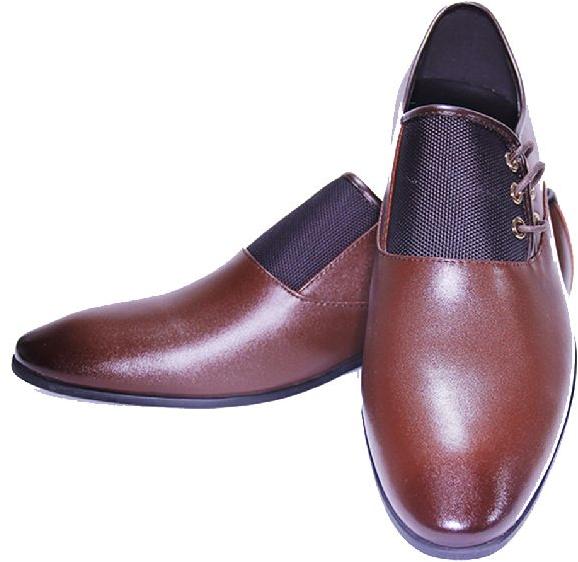 Mens Chengfa Brown Slip-On Formal Shoes