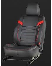 Long Lasting Rexine Car Seat Covers, Color : Black Red