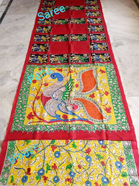 Madhubani Paintings-Hand Made Sarees, Color : Multiple Colors