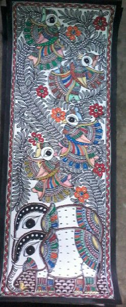 Madhubani Paintings-Wall-01, Color : Multicolors