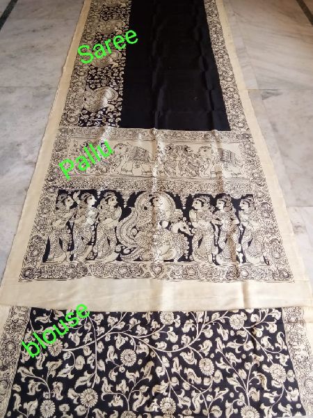 Madhubani Pantings-handmade Cotton sarees-13, Occasion : Party Wear