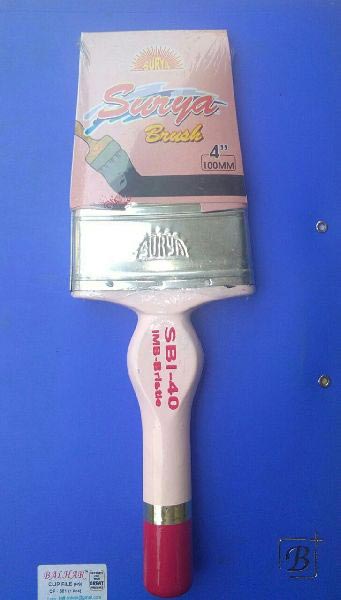100mm Black Wooden Handle Wall Paint Brush