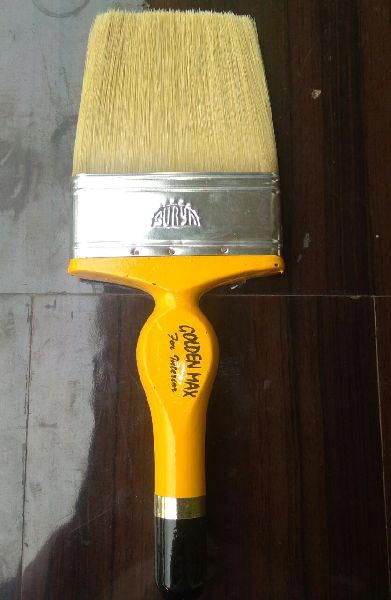 125mm Golden Max White Ultima Wooden Handle Wall Paint Brush