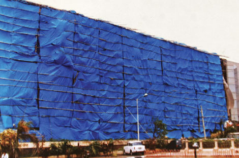 Construction tarpaulin