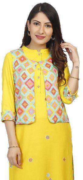 Rayon Jacket, Color : Yellow