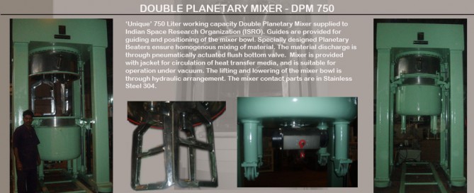 Double planetary mixer