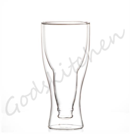 Double walled beer glass