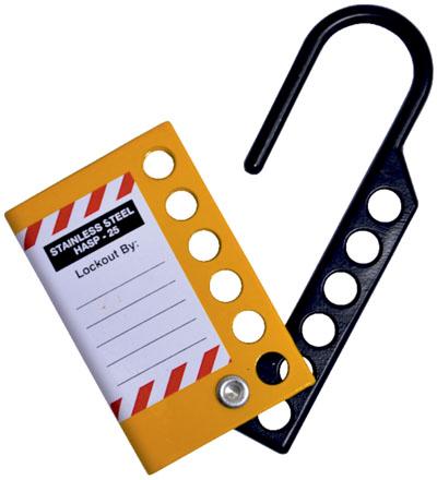 Black and Yellow Stainless Steel Hasp