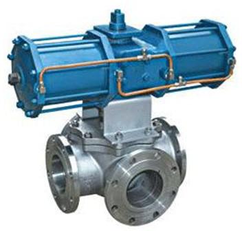 Pneumatic Three Way Ball Valve