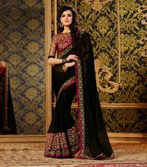 Embroidery Chiffon Party Wear Sarees, Feature : Anti Shrink, Anti Wrinkle, Easy Washable Skin-Friendly