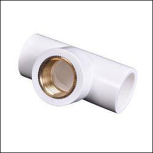 UPVC Brass Tee, for Structure Pipe, Gas Pipe, Hydraulic Pipe, Chemical Fertilizer Pipe, Size : 1/2 inch