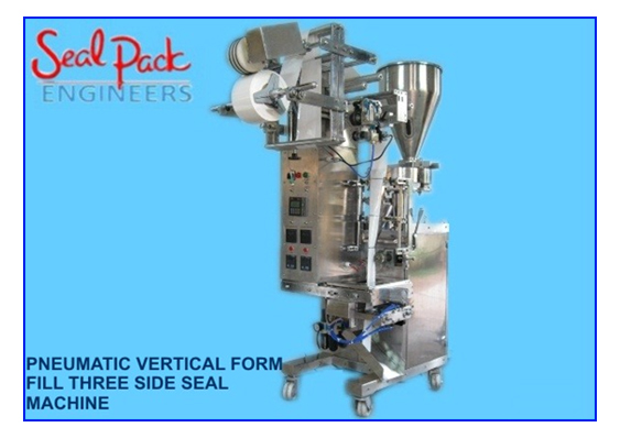 SEMI PNEUMATIC VERTICAL FORM FILL THREE SIDE SEAL MACHINE