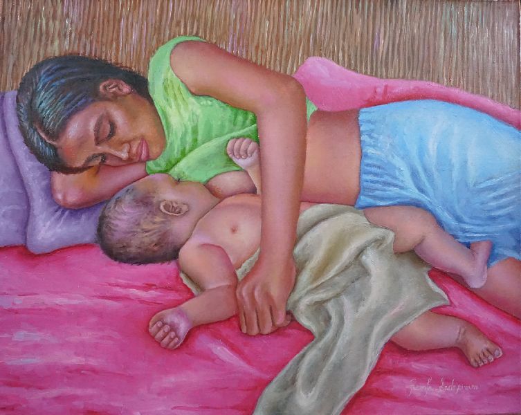 Breastfeeding, Oil paintings for sale