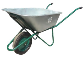 Iron Galvanized Single Wheel Barrow, for Cleaning Purpose, Feature : High Quality, Rust Proof, Tensile Strength