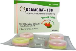 Strawberry Kamagra Polo Chewable Tablets, for Digestive System Medicines, Packaging Type : Strips