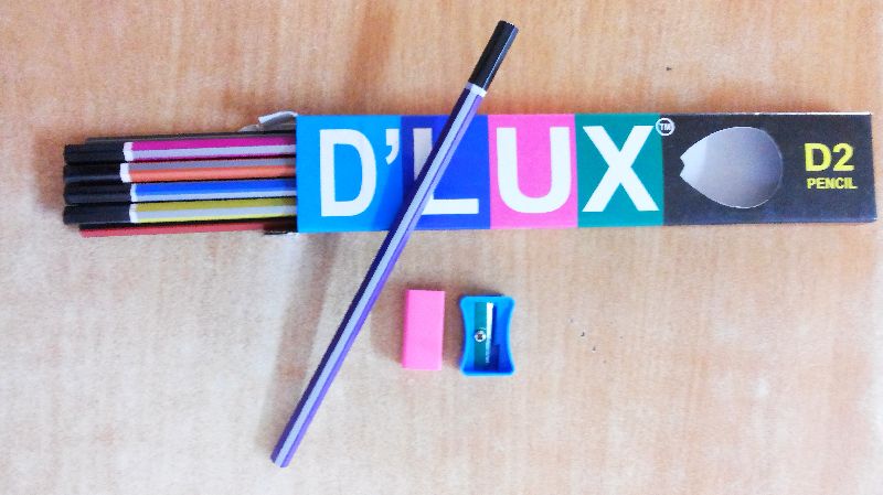 D LUX D2 Pencil Box, for Writing, Shape : Hexogonal