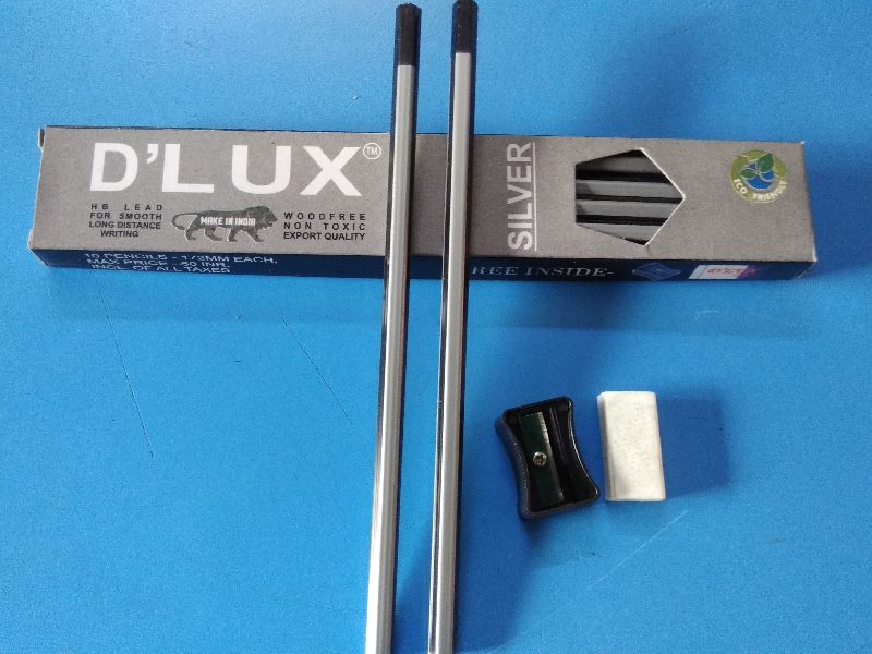 D\'Lux Silver Pencil Box