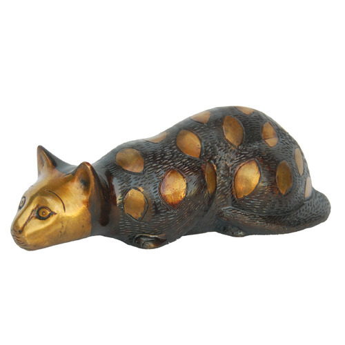 Brass Cat Statue