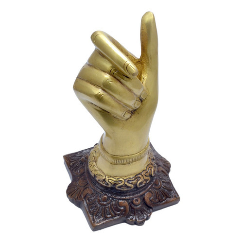 Brass Designer Hand Shape Pen Stand