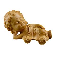 Wooden Sleeping Baby Statue