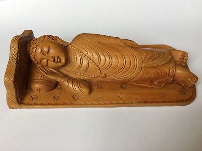 Wooden Sleeping Buddha Statue