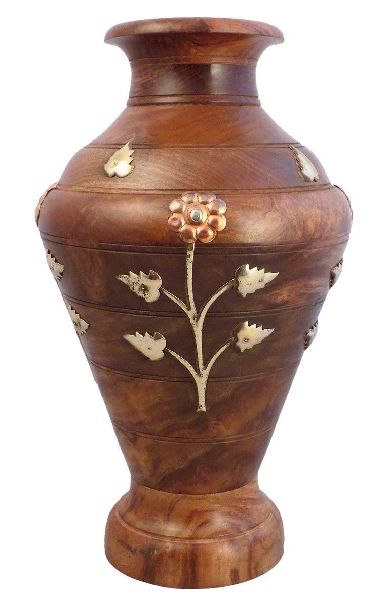 IEH Wooden Flower Pot