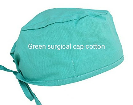 Green Cotton Surgical Caps