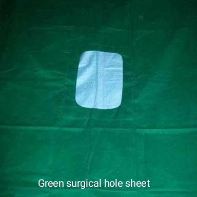 Green Surgical Hole Sheet
