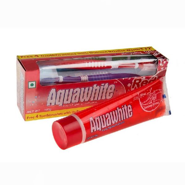 Aquawhite Cavity Fighting Toothpaste (Red Gel)