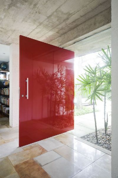 Rectangular Front Glossy Doors, Color : Red