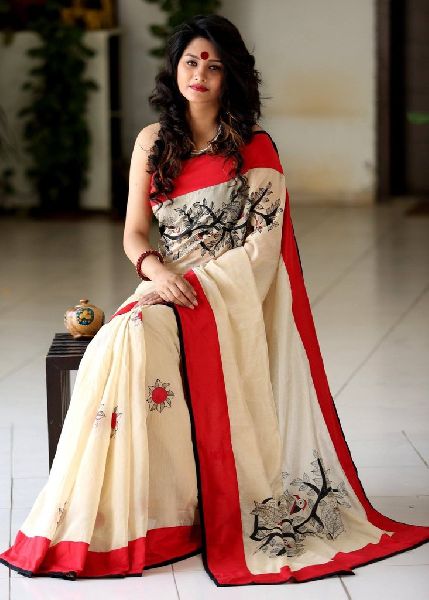 Printed Chanderi Sarees, Age Group : All