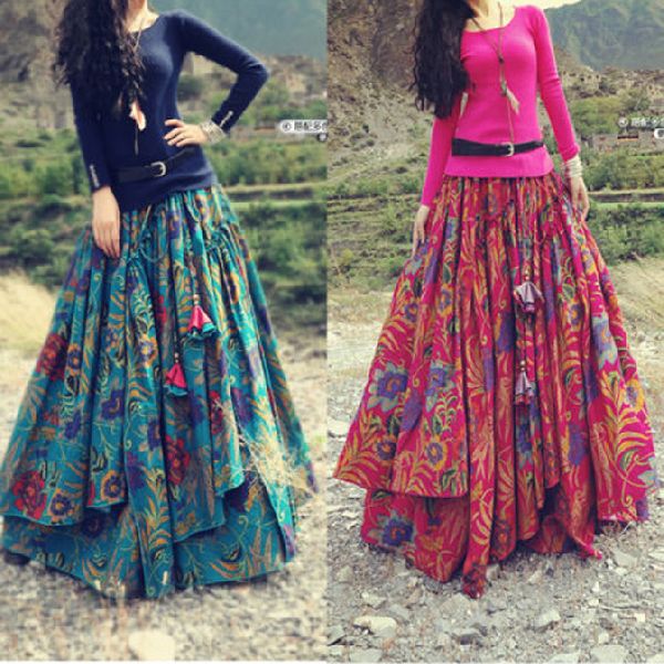 Plain Cotton Long Skirts, Occasion : Casual
