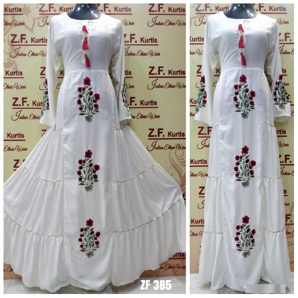 Rayon Fabric Long Dress