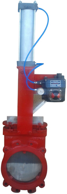 PNEUMATIC OPERATED KNIFE GATE VALVE