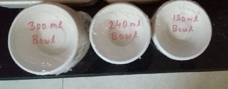 Thermocol Round Bowls, Size : 150, 240, 300ml