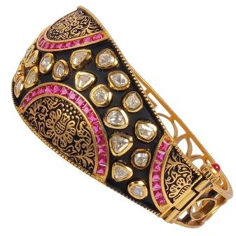 Kundan Stone Openable Bracelet, Occasion : Anniversary, Engagement, Gift, Party, Wedding