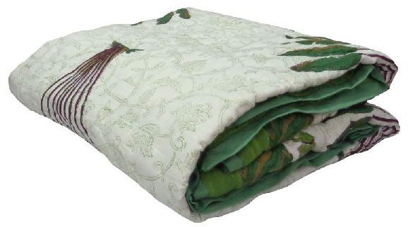 Banana Leaf Printed Cotton Baby Quilt