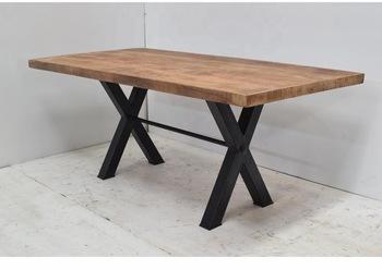 Mango Wood Top + Cast Iron Crank Tables