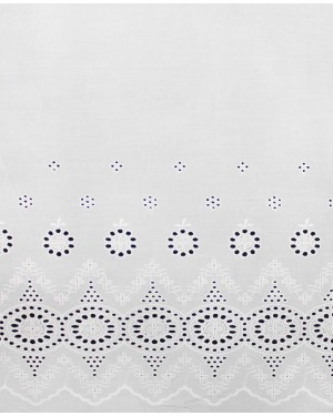 Floral Cutwork Embroidery Pure Cotton Fabric