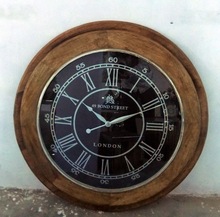 Wood Wall Clock, Overall Dimension : 99.0 x 8.0 x 99.0 cm
