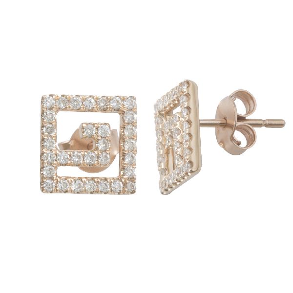 18k gold and diamond stud earrings
