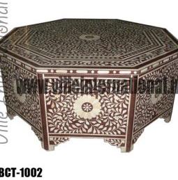 Moroccan Bone Inlay Coffee Table Octangle, for Living Rom / Bedroom, Size : 120 X 120 X 45 cm