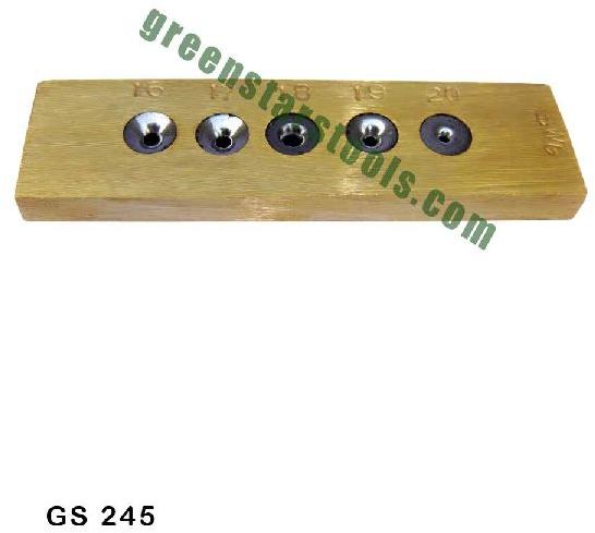 BRASS DRAWPLATE WITH TUNGSTEN HOLES
