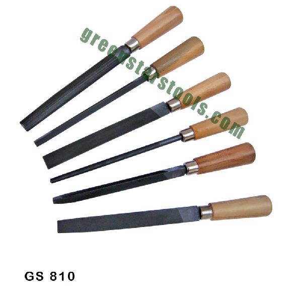 FILE SET WITH WOODEN HANDLE