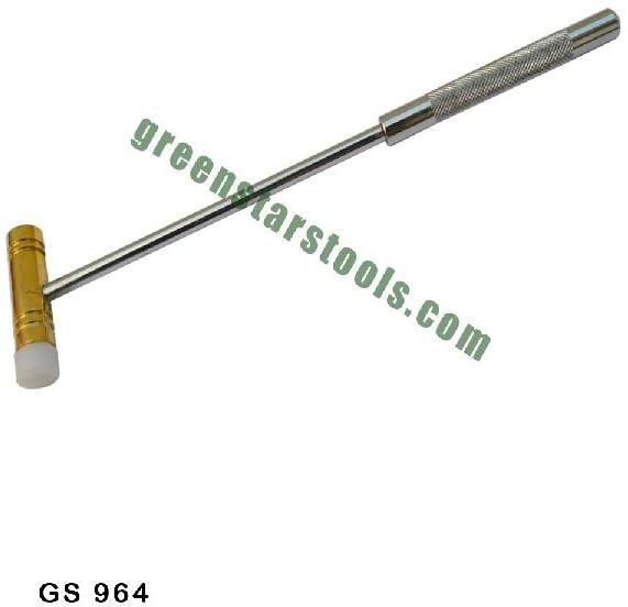 JEWELERS BRASS & FIBRE HAMMER WITH METAL HANDLE