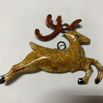 Handpainted Metal Reindeer