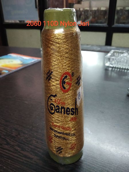 Nylon Zari Thread (110D), for Embroidery, Sewing Clothes, Packaging Type : Carton