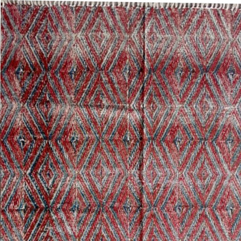 180*120cm handmade flat weave cotton block printed rug carpet