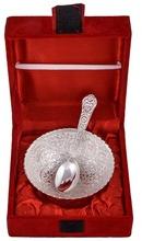 Stainless Steel Flower Bowl With Spoon, Color : Silver